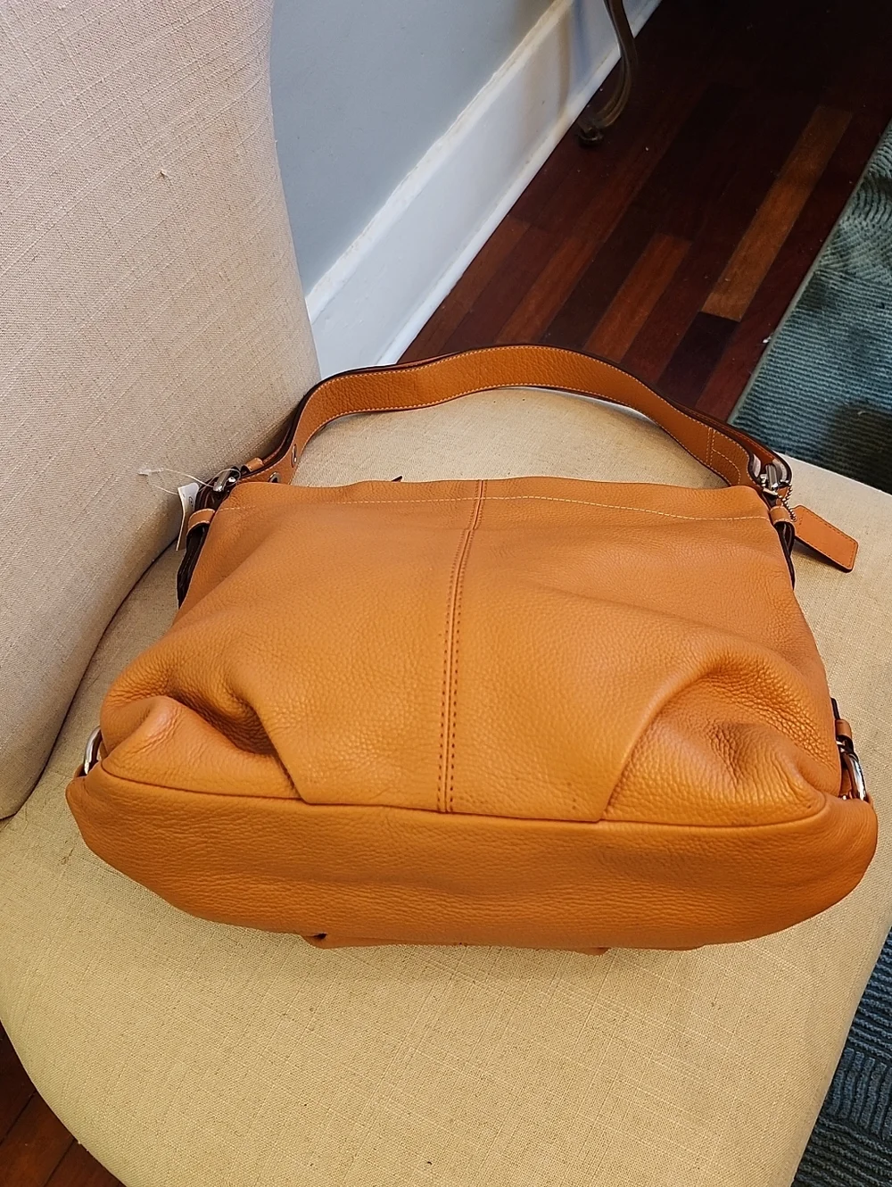 Coach Leather Covertible Duffle Bag In Tangerine NWT $358 Has Some Small Marks